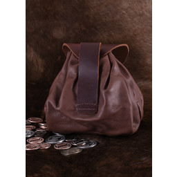 Medieval money pouch Oxford, dark brown - Celtic Webmerchant