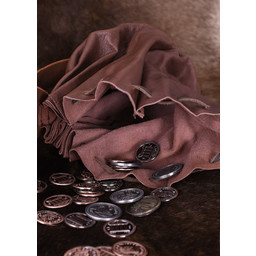 Medieval money pouch Oxford, dark brown - Celtic Webmerchant