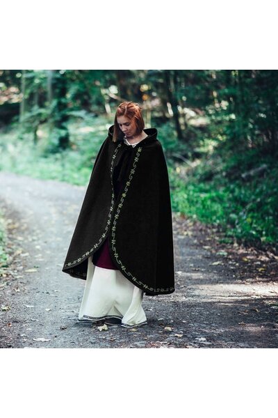 Mantello di lana Ceridwen, nero - Celtic Webmerchant