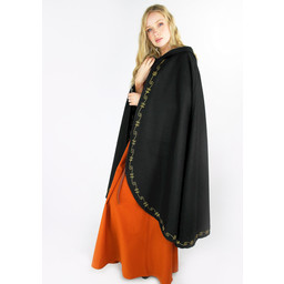 Wool cloak Ceridwen, black - Celtic Webmerchant