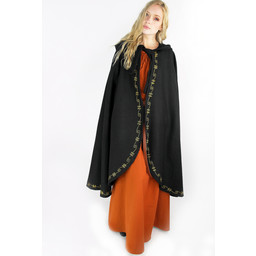 Wool cloak Ceridwen, black - Celtic Webmerchant