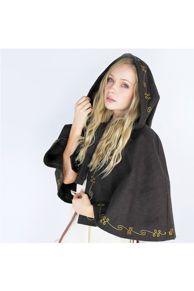 Ull chaperon Runa, brun - Celtic Webmerchant