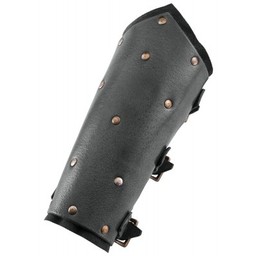 Vambraces with rivets, black - Celtic Webmerchant