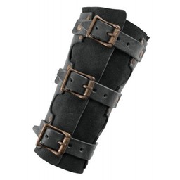 Vambraces with rivets, black - Celtic Webmerchant