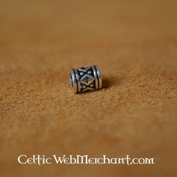 Viking Bart Perle mit Rauten Silber - Celtic Webmerchant