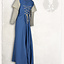 Robe médiévale Elodie, bleu / crème légère - Celtic Webmerchant
