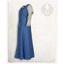 Mittelalterliches Kleid Elodie, hellblau / creme - Celtic Webmerchant
