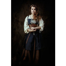 Medieval kjole Leandra, mørkeblå - Celtic Webmerchant