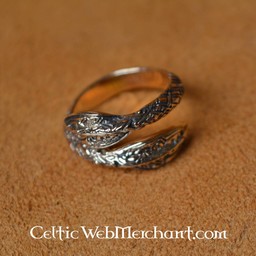 Viking Ring med spjuthuvuden mönster, brons - Celtic Webmerchant