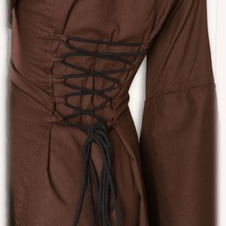 Middelalderlig kjole ophelia, brun-sort - Celtic Webmerchant