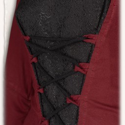 Mittelalterliches Kleid Ophelia, rot-schwarz - Celtic Webmerchant