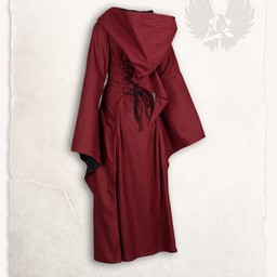 Robe médiévale Ophelia, rouge-noir - Celtic Webmerchant