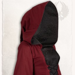 Middeleeuwse jurk Ophelia, rood-zwart - Celtic Webmerchant