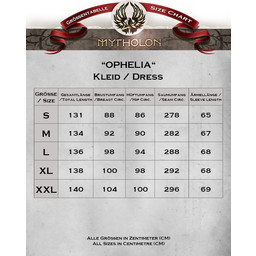 Medieval Kjole Ophelia, Red-Black - Celtic Webmerchant