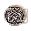 Medieval buckle celtic dogs, silver plated - Celtic Webmerchant