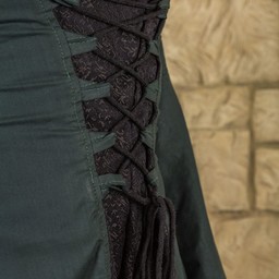 Robe médiévale Ophelia, vert-noir - Celtic Webmerchant