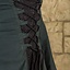 Middeleeuwse jurk Ophelia, groen-zwart - Celtic Webmerchant
