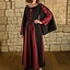 Vestido medieval Jasione, Negro / Borgoña - Celtic Webmerchant