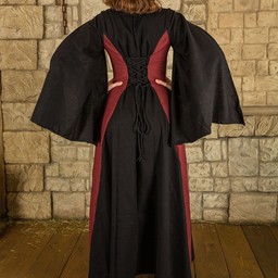 Robe médiévale Jasione, Noir / Bourgogne - Celtic Webmerchant