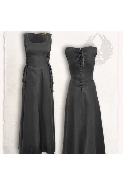 Surcot medieval Uma, negro - Celtic Webmerchant