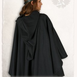 Medieval cape Kim wool, black - Celtic Webmerchant