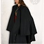 Middeleeuwse cape Kim wol, zwart - Celtic Webmerchant