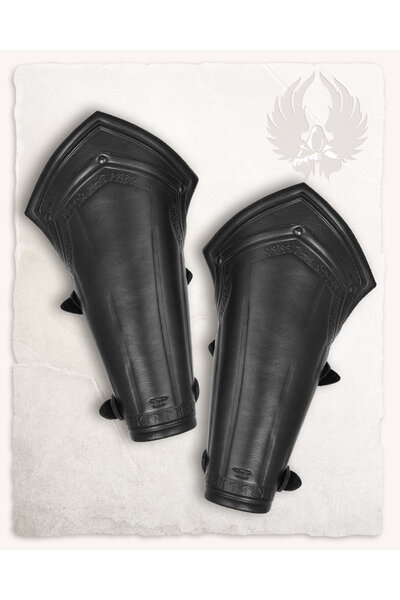 Vambraces Torson med runer, sort - Celtic Webmerchant