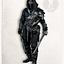 Geralt armbeschermer voor werpmessen, zwart, rechts - Celtic Webmerchant