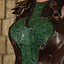 Armure en cuir pour femme Morgana, marron-vert - Celtic Webmerchant