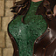 Leather ladies armor Morgana, brown-green - Celtic Webmerchant
