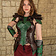 Mytholon Armadura de cuero para mujer Morgana, marrón-verde - Celtic Webmerchant