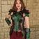 Mytholon Armure en cuir pour femme Morgana, marron-vert - Celtic Webmerchant