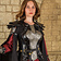 Mytholon Leather ladies armor Morgana, black-silver - Celtic Webmerchant