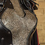 Armure en cuir pour femme Morgana, noir-argent - Celtic Webmerchant