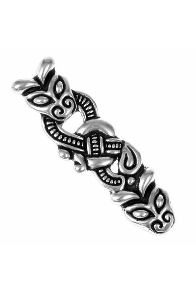 Końcówka pasa wikinga Borre, 1 cm (posrebrzana) - Celtic Webmerchant