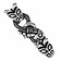 Viking belt end Borre, 1 cm (silver-plated) - Celtic Webmerchant