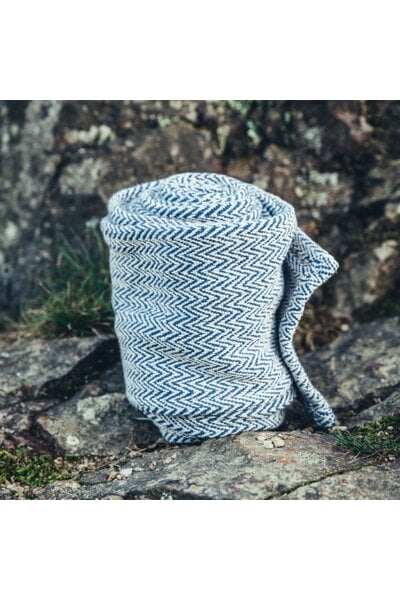 Viking winingas herringbone motif Frode, blue - Celtic Webmerchant