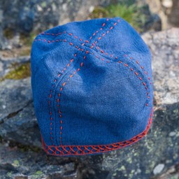 Geborduurde Viking muts Ulf, blauw - Celtic Webmerchant