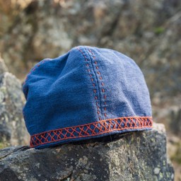 Geborduurde Viking muts Ulf, blauw - Celtic Webmerchant