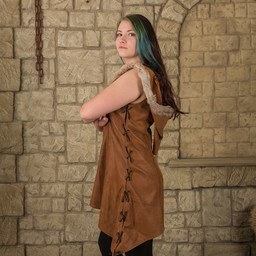Läder klänning Freya, brun - Celtic Webmerchant