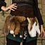 Karya fur skirt with dragon, brown - Celtic Webmerchant