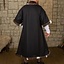 Viking caftan avec de la fourrure, noir - Celtic Webmerchant