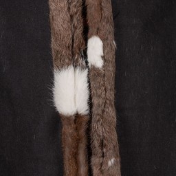 Viking caftan with fur, black - Celtic Webmerchant