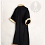 Viking caftan avec de la fourrure, noir - Celtic Webmerchant