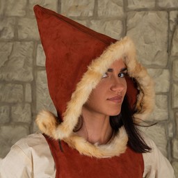 Robe en cuir Freya, brun rouge - Celtic Webmerchant