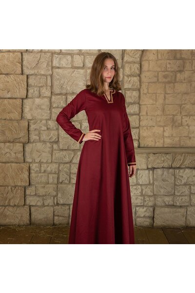 Medieval kjole Heloise, rød - Celtic Webmerchant