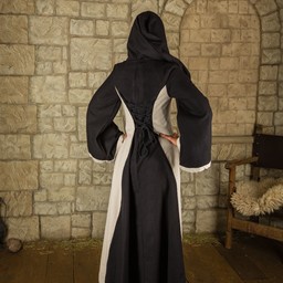 Middeleeuwse jurk Iris, zwart/creme - Celtic Webmerchant