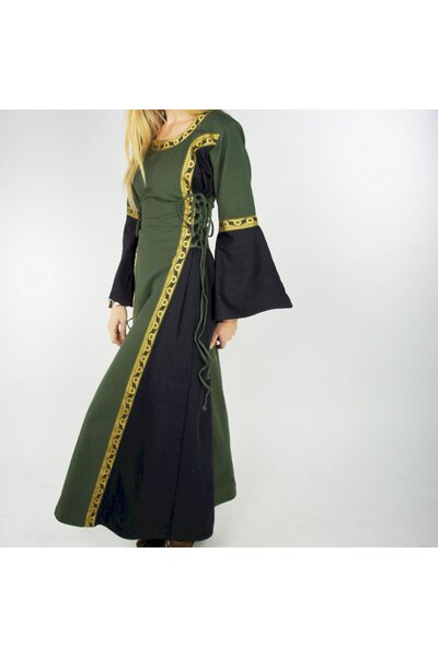 Jurk Cleena groen-zwart - Celtic Webmerchant