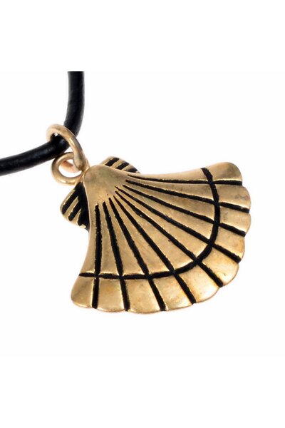 Amuleto medievale Conchiglia di San Giacomo, bronzo - Celtic Webmerchant