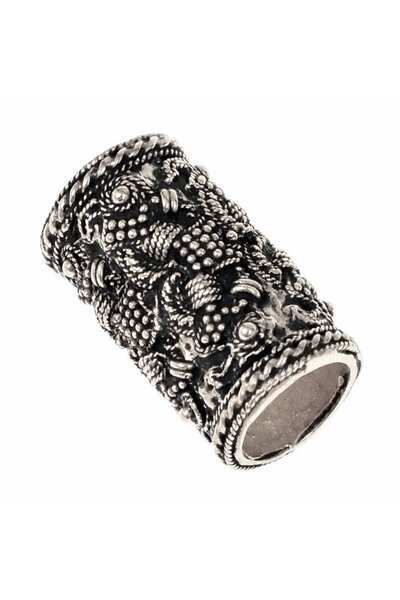 Viking baardkraal Rygge, verzilverd brons - Celtic Webmerchant